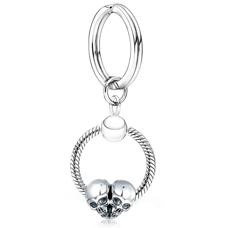 Silver Color Charm Keychain With Dog Bone Bear Pendant Car Keyrings For Women Men Bag Accessories Jewelry Gift Special Offer