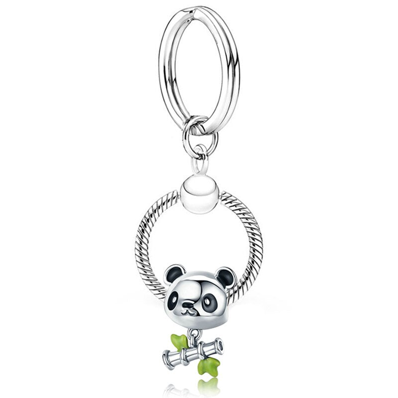 Silver Color Charm Keychain With Dog Bone Bear Pendant Car Keyrings For Women Men Bag Accessories Jewelry Gift Special Offer