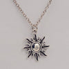 Silver Color Sun And Moon Necklaces Chain Pair Of Celestial Friends Gift For Friend Long Necklaces Pendants Men Women