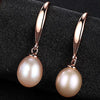 New Simple And Stylish Sterling Silver Pearl Water Drop Earrings For Women Brand Jewelry Anniversary Gift Send Free box
