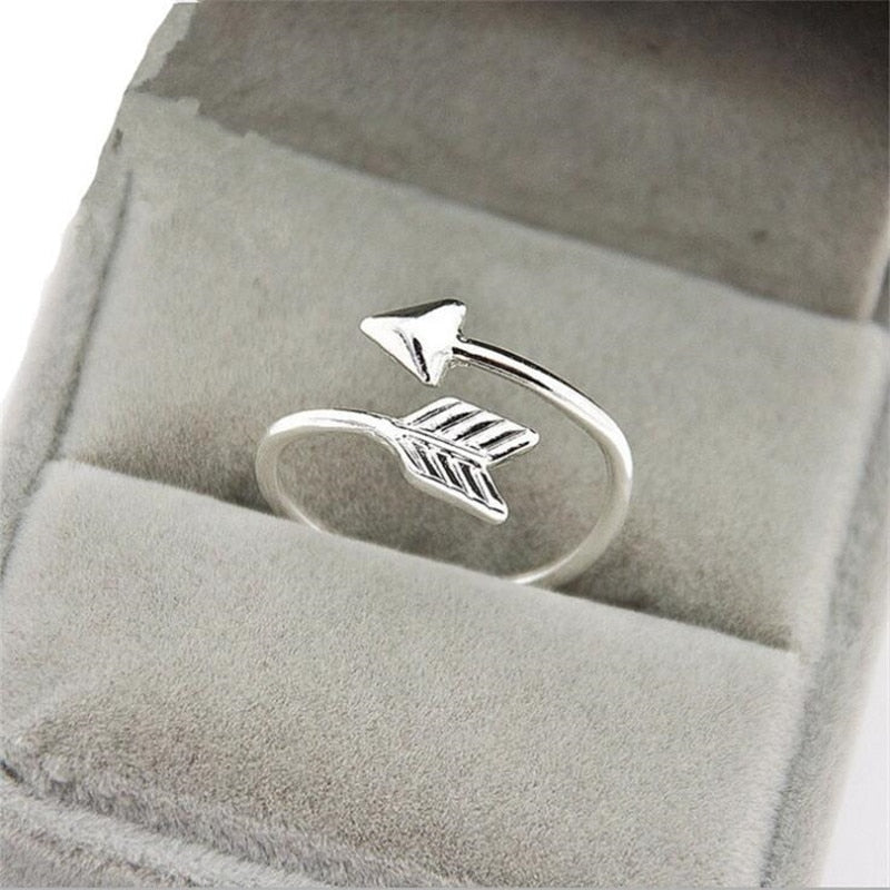 Simple Creative  Arrow 925 Sterling Silver Jewelry Not Allergic Popular Personality Women Love Opening Rings  SR575