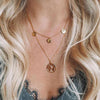 New Simple Gold Coin Layered Map Choker Necklace For Women Multi Layer Chocker Necklaces Pendants collar collier femme collares