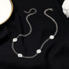 Simple Necklaces Smiley Women Necklace Ladies Pendant Girls Jewelry Silver Color Hip Hop Stainless Collare Party Jewelry