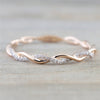 New Simple Round Rose Gold Ring For Women Silver Micro Paved Zirconia Wedding Couples Rings Anti-allergy Rings Women Jewelry