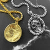 Skeleton Pendant Retro Skull Necklace Trendy Vintage Gothic Jewelry Choker Pendants bronze Necklaces for Gift