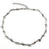Small Wire Brambles Iron Unisex Choker Necklace Women Hip-hop Gothic Punk Blade Barbed Wire Little Thorns Chain Choker Gifts