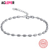 New Price 925 Silver Silver Bead Bracelet With 4.3*2.5mm Bracelet DIY Silver Bracelet Women Jewelry