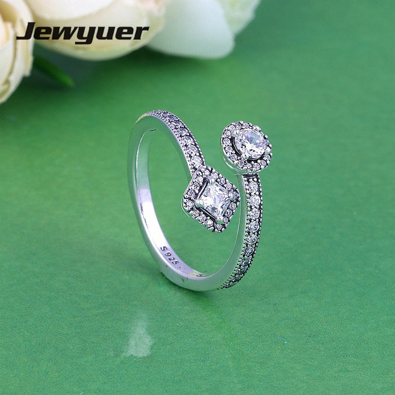 New Spring collection Abstract Elegance wedding rings For Women 925 sterling silver jewelry ring anillos European Style RIP0118