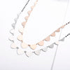 Stainless Steel Necklace For Women Rose Gold Silvery Heart Pandent Black Crystal Chain Necklace Woman Choker Trendy Jewelry