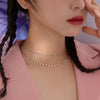 Star Chain Necklaces For Women Hiphop Rock Chokers Double Layer Sequins Clavicle Link Trend Personality Cool Girls Jewelry