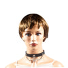 Steel Snowflake Pendant Tassel Chain Button Buckle Sexy Punk Leather necklace collar Choker Necklace 36CM