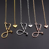 Stethoscope nurse Necklaces Bracelet Heart Pendants Doctors Valentine's Day gift