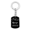 Stray Kids Member Birthday Name Stainless Steel Pendant Necklace Black Metal Tag Necklaces For Women Men Jewelry