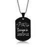 Stray Kids Member Birthday Name Stainless Steel Pendant Necklace Black Metal Tag Necklaces For Women Men Jewelry