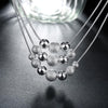Street all-match 925 sterling Silver  Tassel Beads necklace earrings for women Party Jewelry set wedding accessories gifts