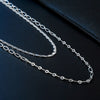 Street all-match jewelry 925 Stamped silver classic double chain necklaces for women party Wedding Jewelry gifts