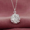 Street 925 Stamped Silver Pretty Rose Flowers Pendant Necklace for Women party wedding Jewelry Popular Gift