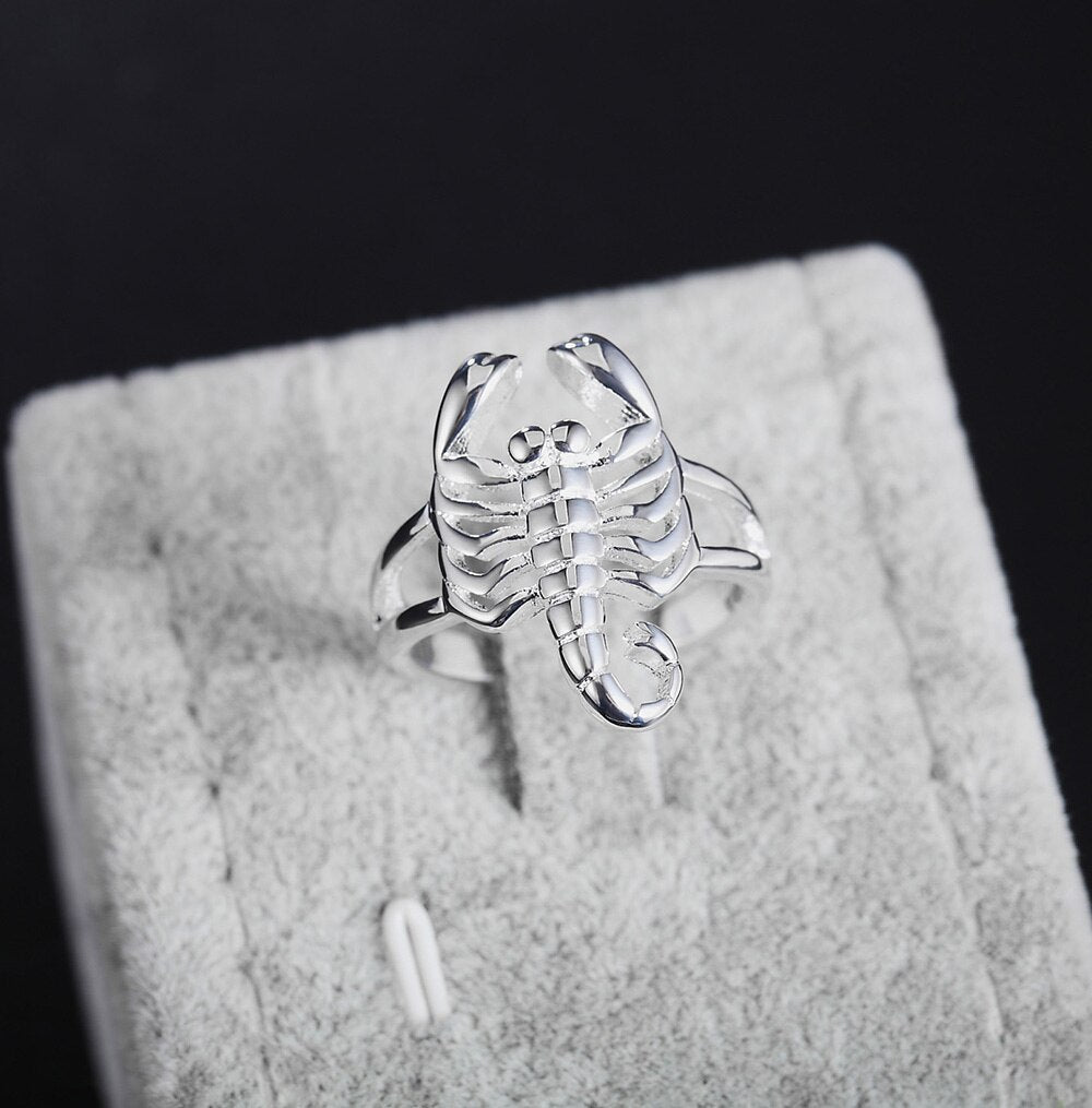 Street 925 Sterling Silver fine Scorpion Rings For Women  Party Gifts Charms wedding accessories Popular Jewelry