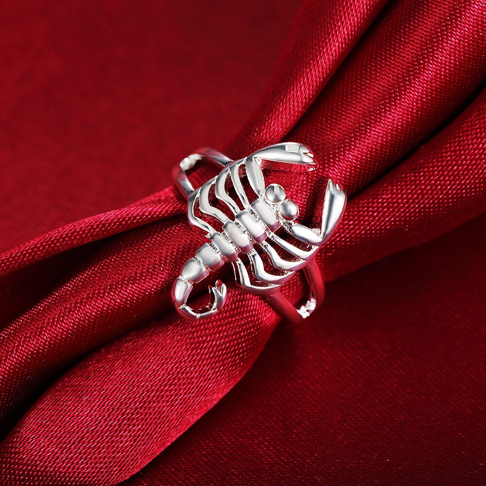 Street 925 Sterling Silver fine Scorpion Rings For Women  Party Gifts Charms wedding accessories Popular Jewelry