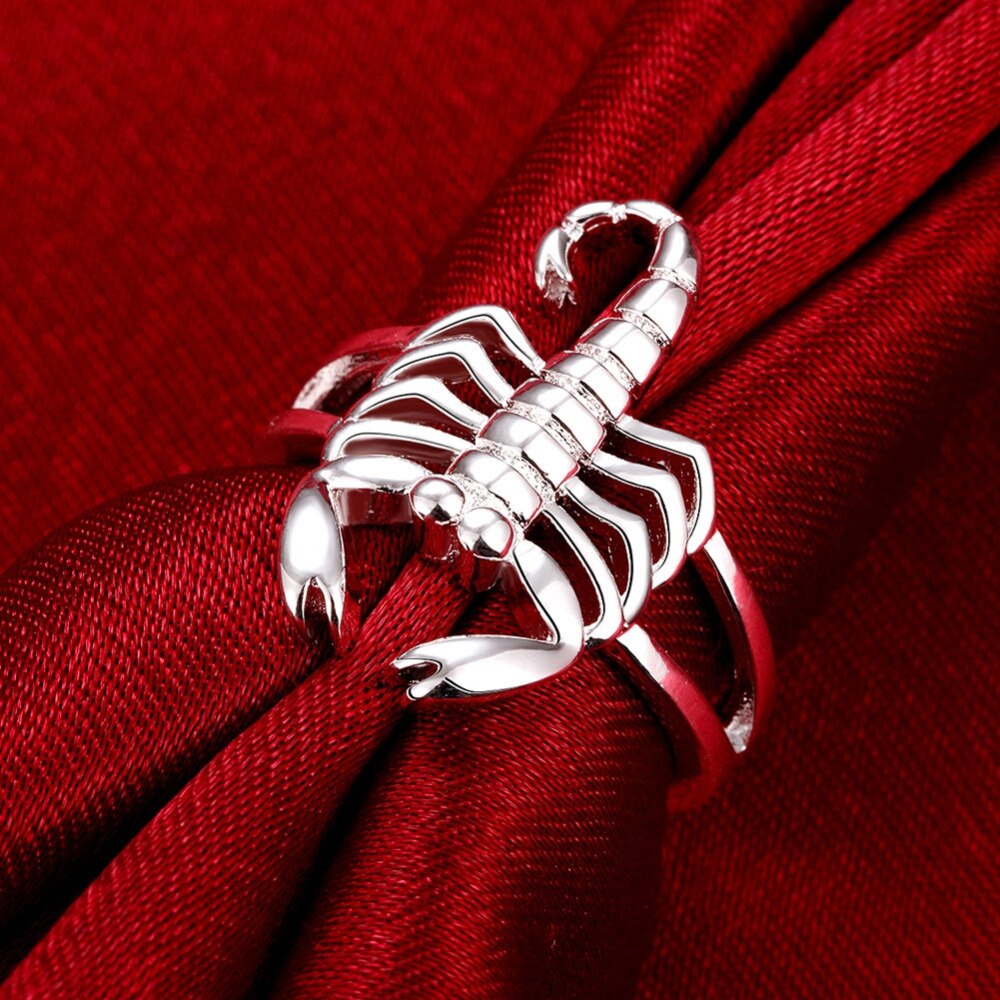 Street 925 Sterling Silver fine Scorpion Rings For Women  Party Gifts Charms wedding accessories Popular Jewelry