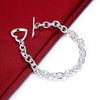 Street 925 sterling silver arrow heart Bracelets for women friend Wedding party Jewelry Couple gifts