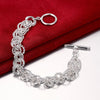 Street 925 sterling silver fine circle Bracelets for women man charms Popular Wedding party gifts Jewelry