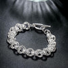 Street 925 sterling silver fine circle Bracelets for women man charms Popular Wedding party gifts Jewelry