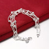 Street 925 sterling silver five line beads Bracelets for woman fine  jewelry Wedding party Holiday gifts