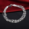 Street 925 sterling silver five line beads Bracelets for woman fine  jewelry Wedding party Holiday gifts