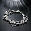 Street 925 sterling silver five line beads Bracelets for woman fine  jewelry Wedding party Holiday gifts