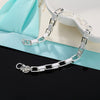 Street Classic 5MM box geometry chain 925 sterling silver Bracelet for man woman  jewelry Wedding party gifts