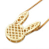 Style Hip Hop Zircon Cartoon Rabbit Pendant Necklace Cute Animal Men's Casual Jewelry
