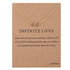 New Style Infinite-Love gold-color Pendant necklace Fashion Statement Clavicle Chains Necklace For Women Jewelry with card