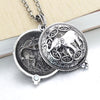 Style Retro Elephant Pattern Pendant Necklace Round Metal Pendant Openable Perfume Smell Necklace Pendant Retro Jewelry