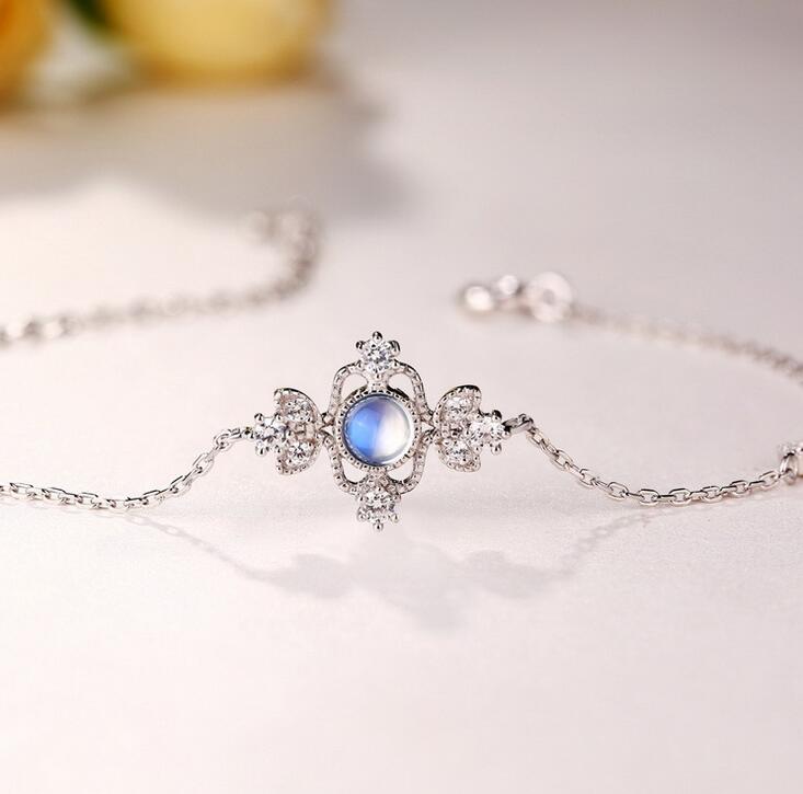 New Style Romantic Bracelet 925 Sterling Silver Women Wedding Crystal Bracelets Pulseras Fine Jewelry Brand BSW432