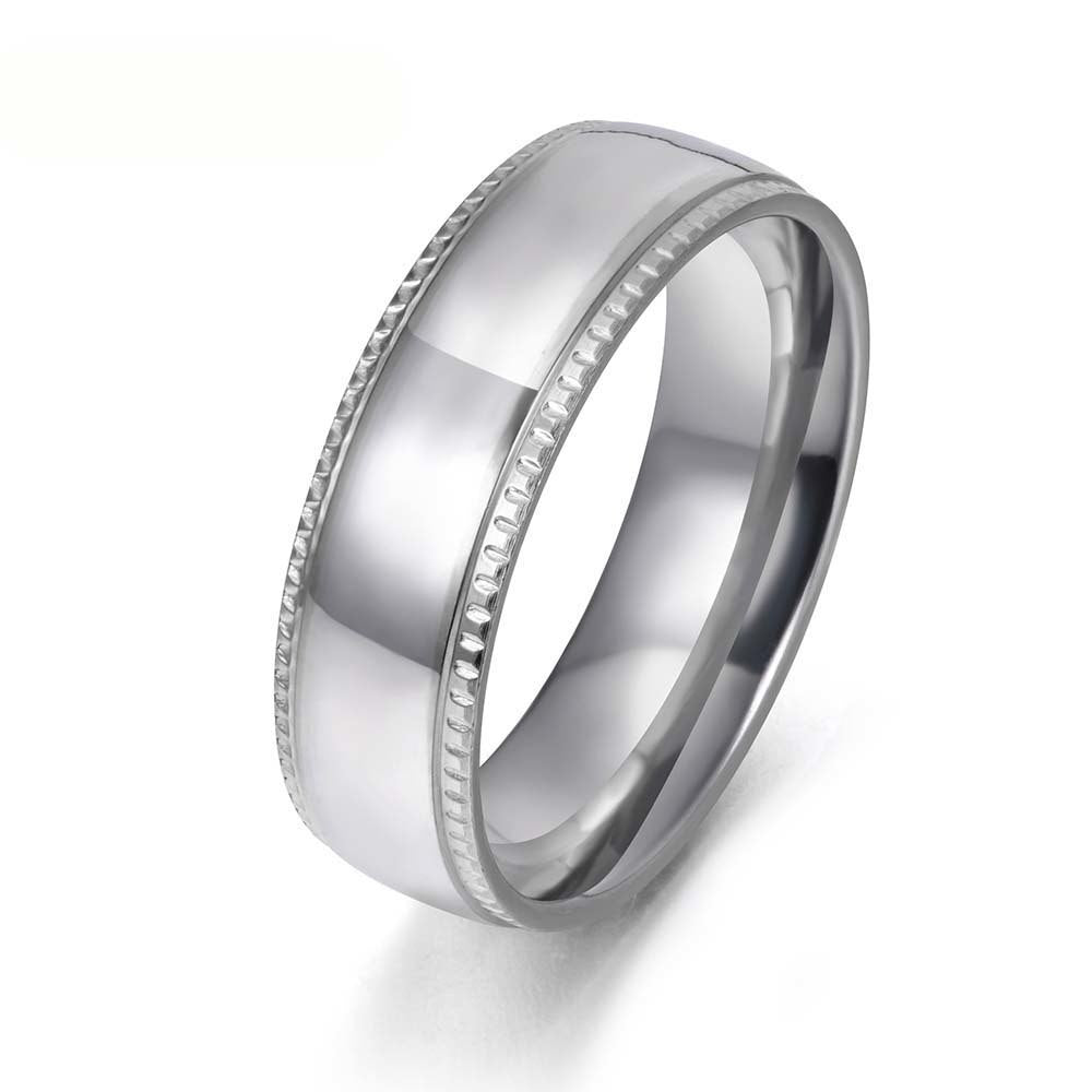 New Style Silver Color 316L Stainless Steel Wedding Ring High Quality Anniversary Rings Jewelry For Men Women Anneau R171570043P