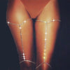 Style Women Silver Plated Rhinestone Chains Leg Chains Sexy Unique Design Waist Body Chains Jewelry For Beach Party