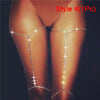 Style Women Silver Plated Rhinestone Chains Leg Chains Sexy Unique Design Waist Body Chains Jewelry For Beach Party