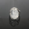Stylish Silver Plated Oval Mix-Crystal Stone Resizable Quartz Clear Crystal Ring  Jewelry Ring 1PCS