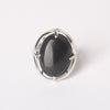Stylish Silver Plated Oval Mix-Crystal Stone Resizable Quartz Clear Crystal Ring  Jewelry Ring 1PCS