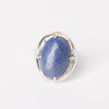 Stylish Silver Plated Oval Mix-Crystal Stone Resizable Quartz Clear Crystal Ring  Jewelry Ring 1PCS
