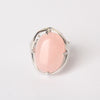 Stylish Silver Plated Oval Mix-Crystal Stone Resizable Quartz Clear Crystal Ring  Jewelry Ring 1PCS