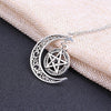 New Supernatural Necklace Witch Protection Crescent Moon Knot Pentagram Supernatural Amulet Necklace Pendant