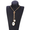 Tendency Tie Crystal Pendant Necklace With Gold Rhinestone Decorated For Women Lucky Jewelry Female Gift 2022