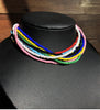 Trend 4mm Choker  Bohemia Short Necklace Hand Beaded Color Bead Necklace