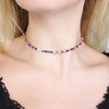 Trend 4mm Choker  Bohemia Short Necklace Hand Beaded Color Bead Necklace