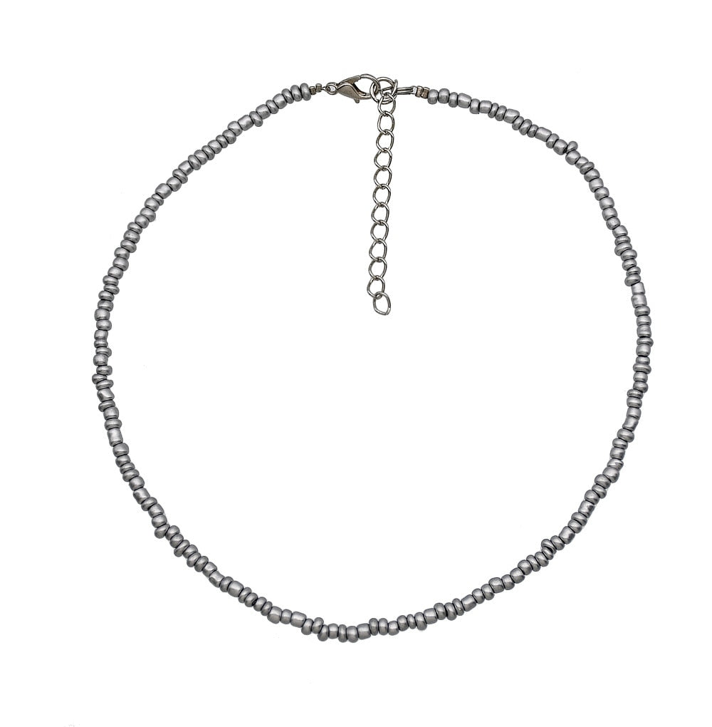 Trend 4mm Choker  Bohemia Short Necklace Hand Beaded Color Bead Necklace