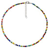 Trend 4mm Choker  Bohemia Short Necklace Hand Beaded Color Bead Necklace