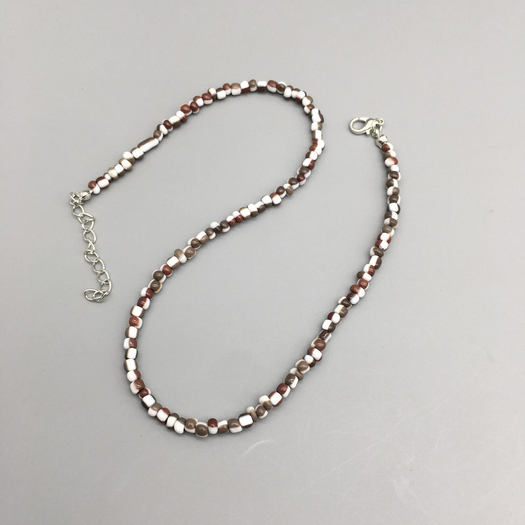 Trend 4mm Choker Bohemia Short Necklace Hand Beaded Colorlful Female Necklace For Party Beach Jewlery