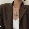 Trend Crystal Saturn Necklace For Women Wedding Jewelry Ins Style  Planet Sweater Chain Chain For Girl Jewelry